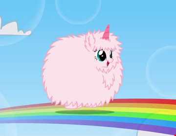 Pink Fluffy Unicorns Dancing on Rainbows