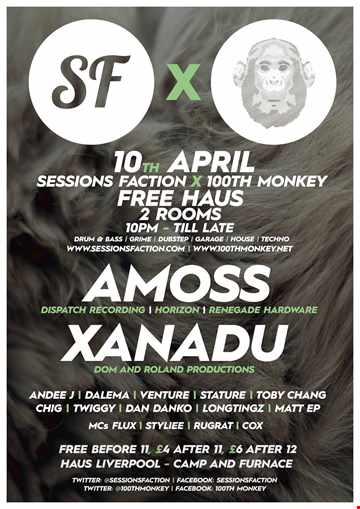 Andee J + MC Flux live @ 100th Monkey x Sessions Faction 10/4/15